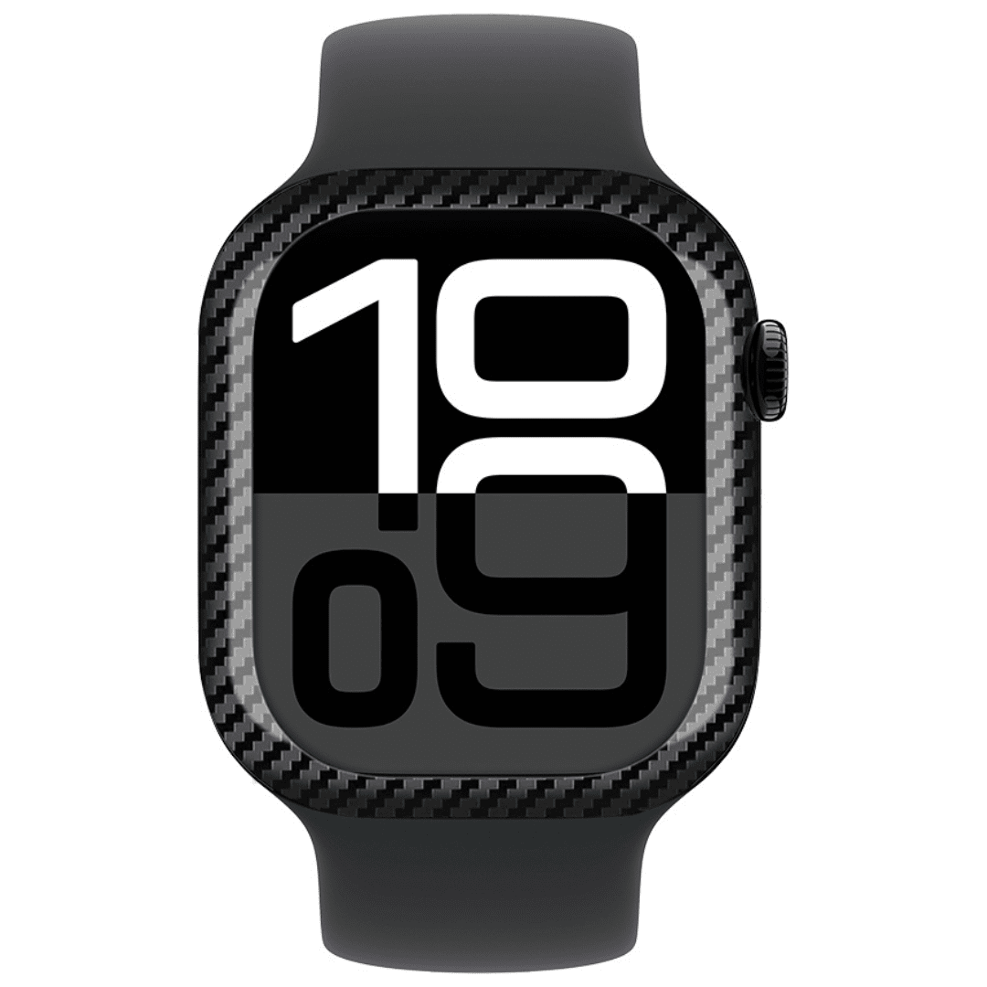 Smartwatch with digital display on a white background