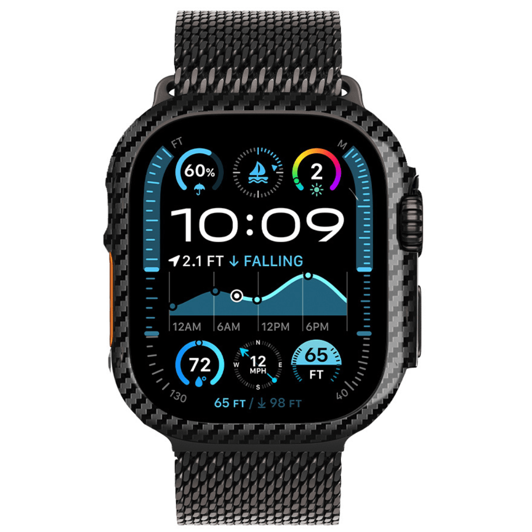 Smartwatch with a detailed display on a white background