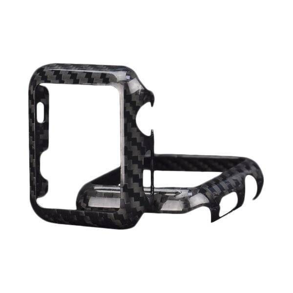 Carbon fiber bottle cage on a white background