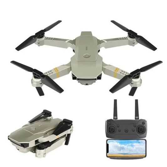 4K HD Wi - Fi Camera with FPV Transmission, Portable Quadcopter Mini - Drone - Black/Gold - Reby Bazaar
