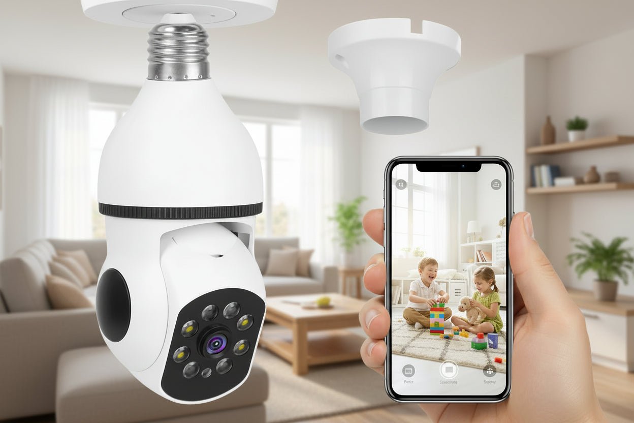 PTZ Security Monitoring Camera With Bidirectional Audio Full - color Night Vision Floodlight - Reby Bazaar