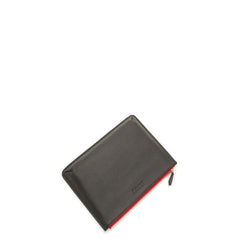 Black and red pouch on a white background
